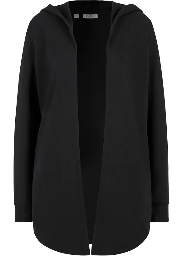 Long-Sweatjacke aus Baumwoll-Mix, bonprix