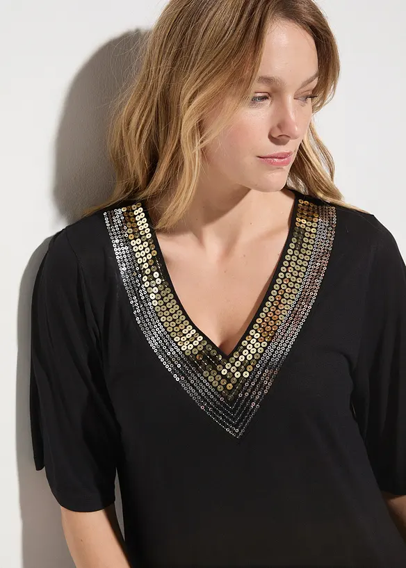 Transparente Strandtunika aus Viskose, bonprix