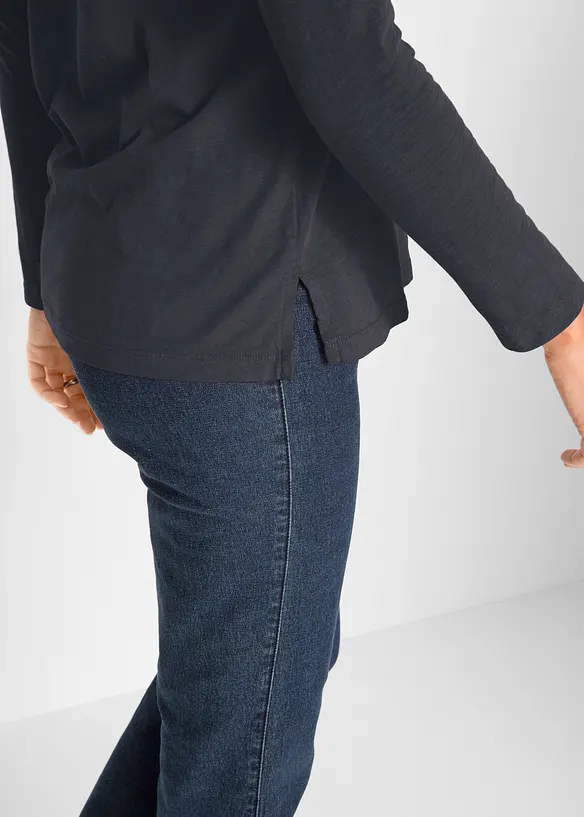 Baumwoll-Langarmshirt mit Eulendruck, bonprix
