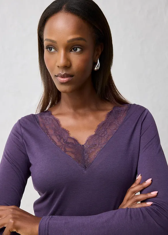 Shirt mit Wolle, bonprix