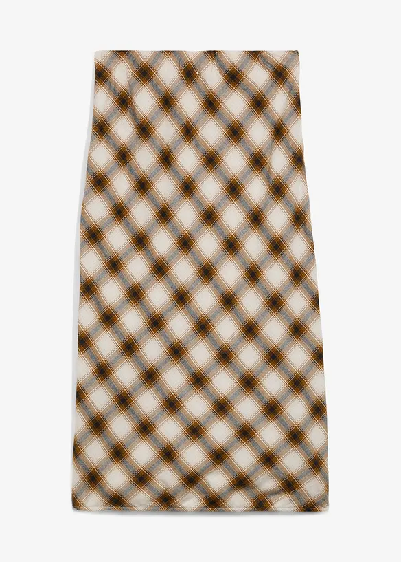 Flanell-Midirock aus reiner Baumwolle, bonprix