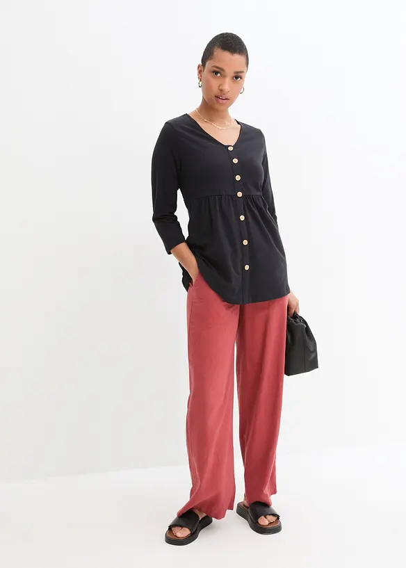 2-in-1 Umstandsshirt und Stillshirt aus Bio-Baumwolle, bonprix