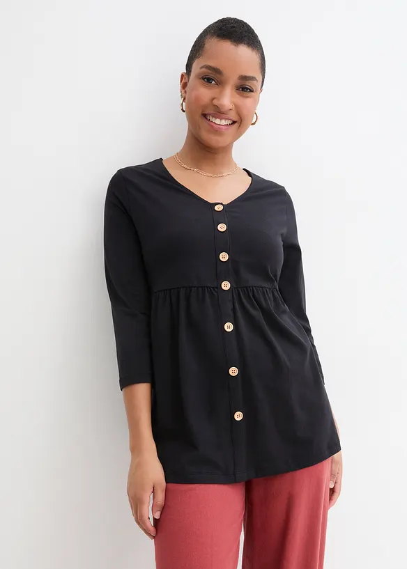 2-in-1 Umstandsshirt und Stillshirt aus Bio-Baumwolle, bonprix