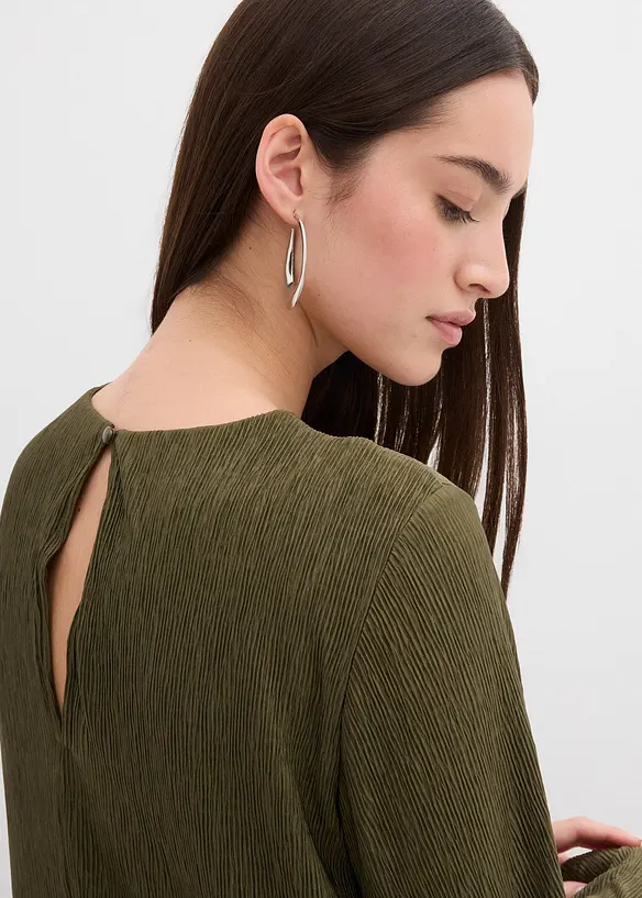 Midikleid aus strukturiertem Crinkle, bonprix