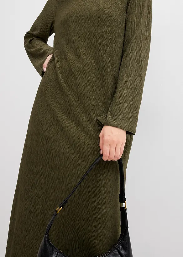 Midikleid aus strukturiertem Crinkle, bonprix