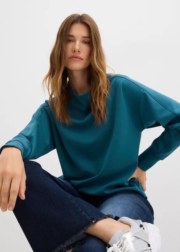 Sweat oversize en matière néoprène douce, bonprix
