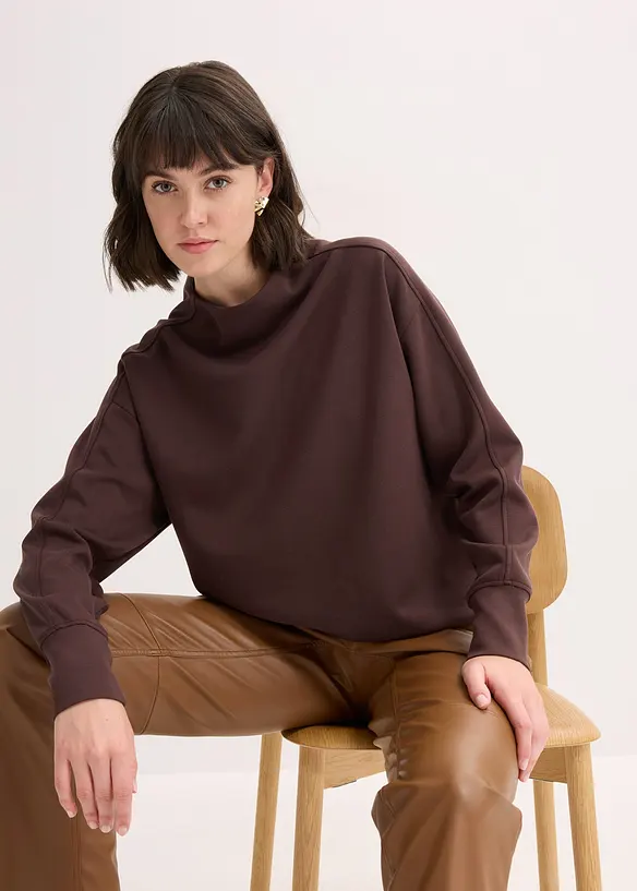 Oversize Sweatshirt aus weichem Scuba, bonprix
