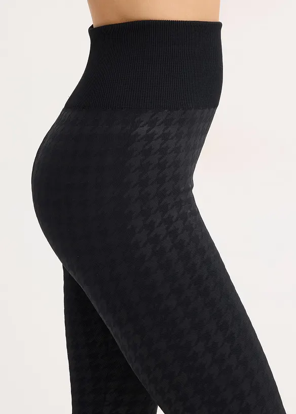 Legging thermo sans couture avec intérieur doux et motif pied-de-poule, bonprix