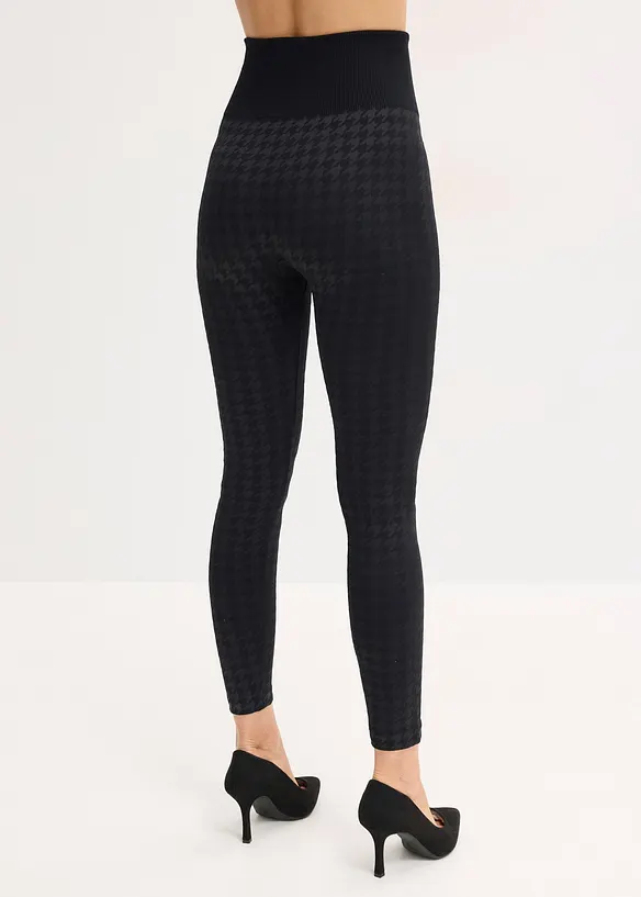 Legging thermo sans couture avec intérieur doux et motif pied-de-poule, bonprix