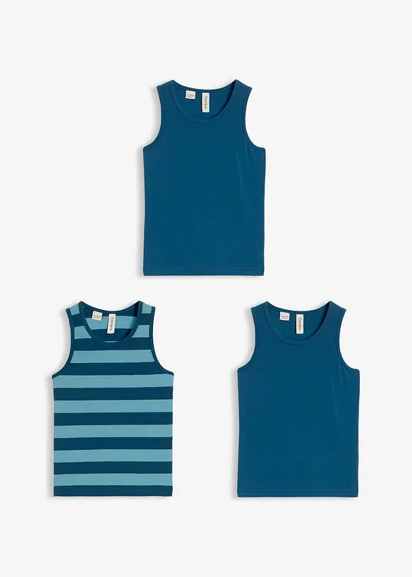 Lot de 3 d&eacute;bardeurs en coton doux et extensible, bonprix