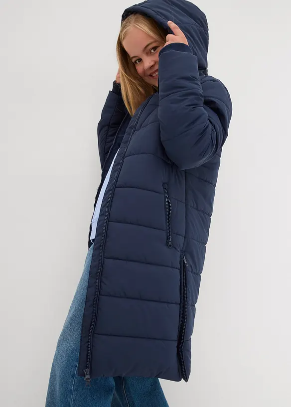 Steppmantel mit abnehmbarer Kapuze, bonprix