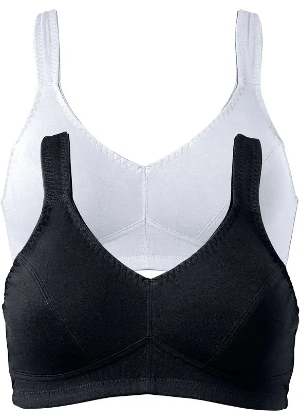 BH ohne Bügel mit Bio-Baumwolle (2er Pack), bonprix