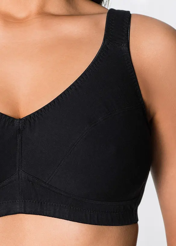 Lot de 2 soutiens-gorge coton sans armatures, bonprix