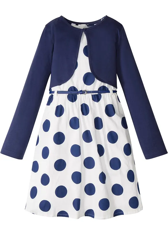 Robe + ceinture + boléro (ens. 3 pces), bonprix