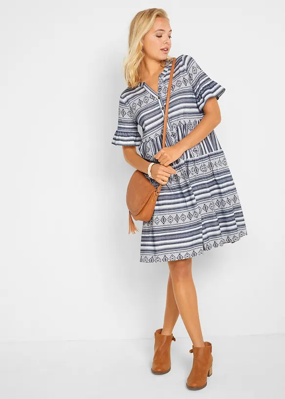Shirtkleid aus fließendem Viskose-Mix, bonprix