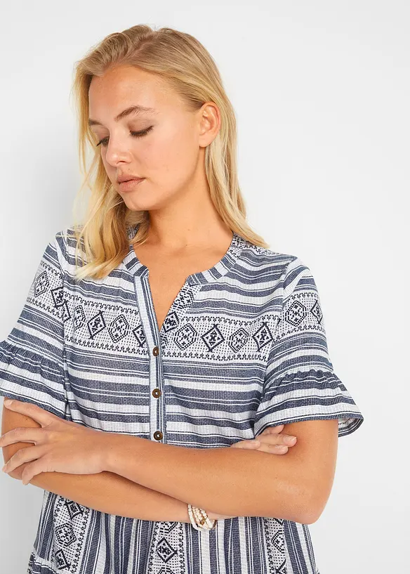 Shirtkleid aus fließendem Viskose-Mix, bonprix