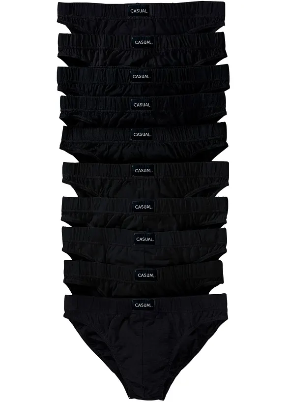 Lot de 10 slips coton, bonprix