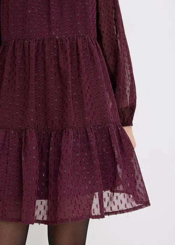 Robe-tunique en voile plumetis irisé, bonprix