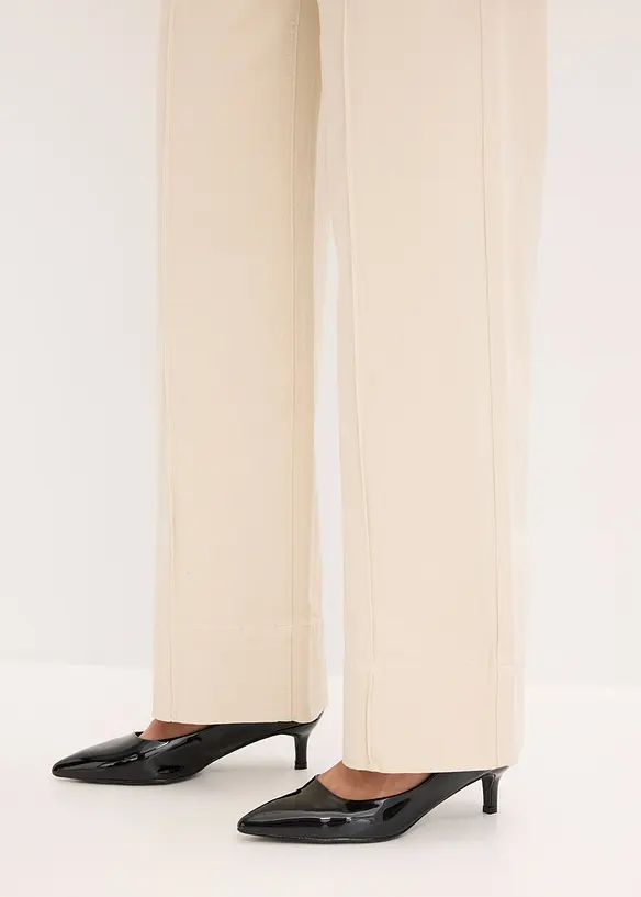 Pantalon en twill avec passepoil et poche gilet, bonprix
