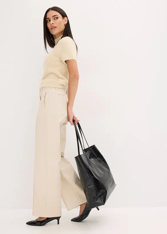 Pantalon en twill avec passepoil et poche gilet, bonprix