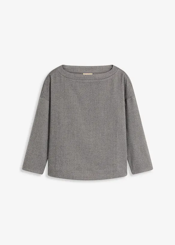Tunika mit Fischgratmuster aus fester Ware, bonprix
