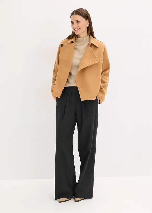 Veste aspect laine à boutons en diagonale, bonprix