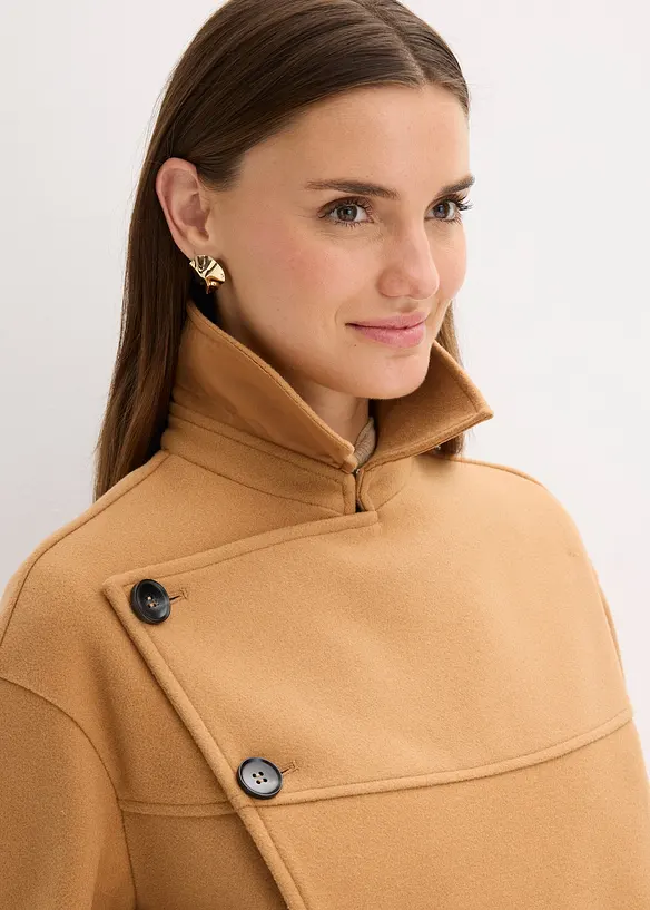 Veste aspect laine à boutons en diagonale, bonprix