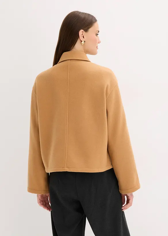 Veste aspect laine à boutons en diagonale, bonprix