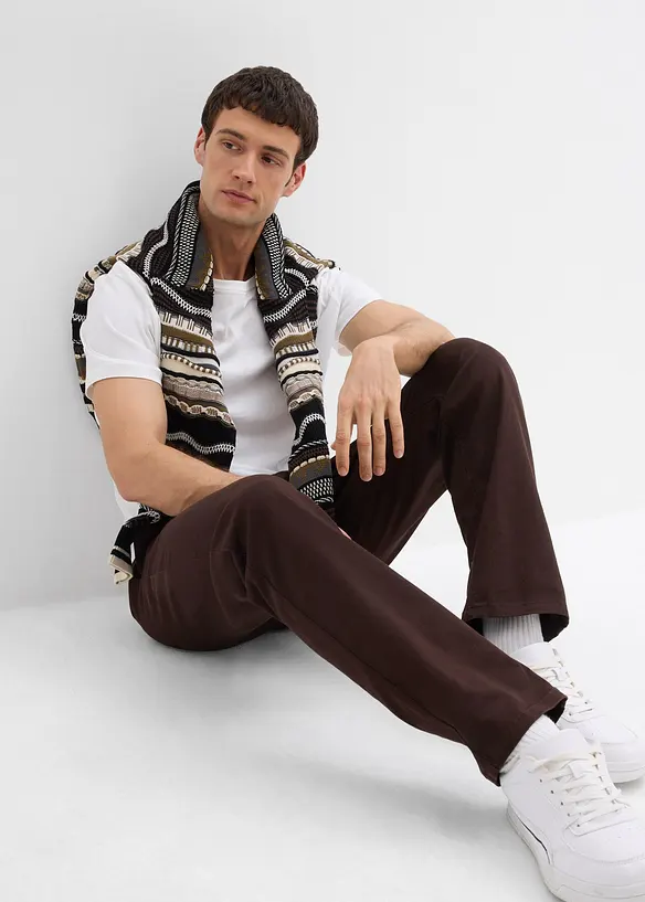 Relaxed Fit Stretch-Chinohose mit Bio Baumwolle, Straight, bonprix