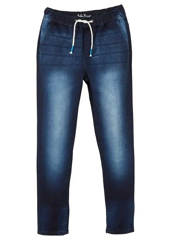 Pantalon jogger droit effet denim, Regular, bonprix