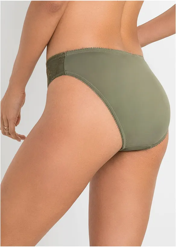 Slip mit zarter Spitze (2er Pack), bonprix