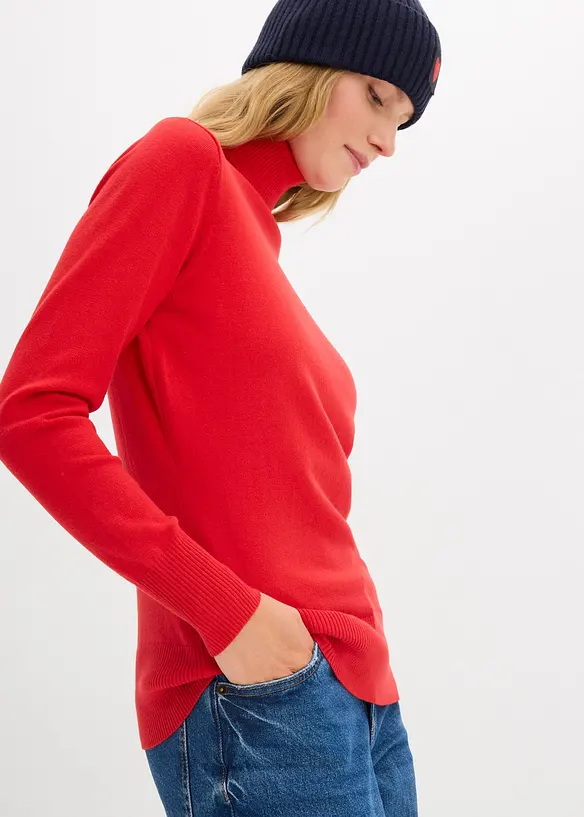 Pull col roulé basique, bonprix