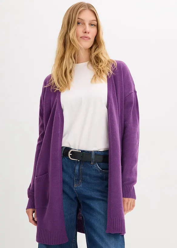 Gilet long en maille, bonprix