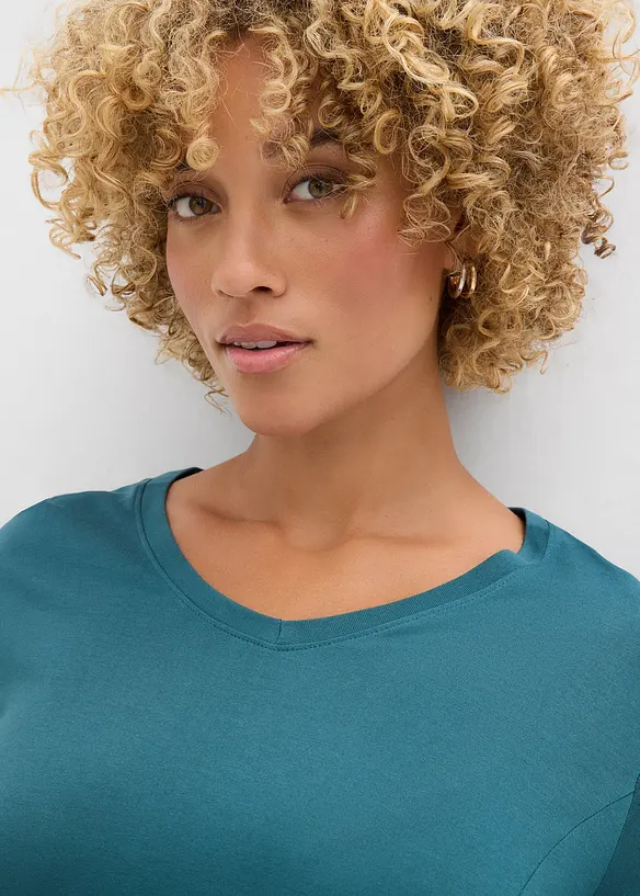 T-shirt à manches longues en viscose douce, bonprix