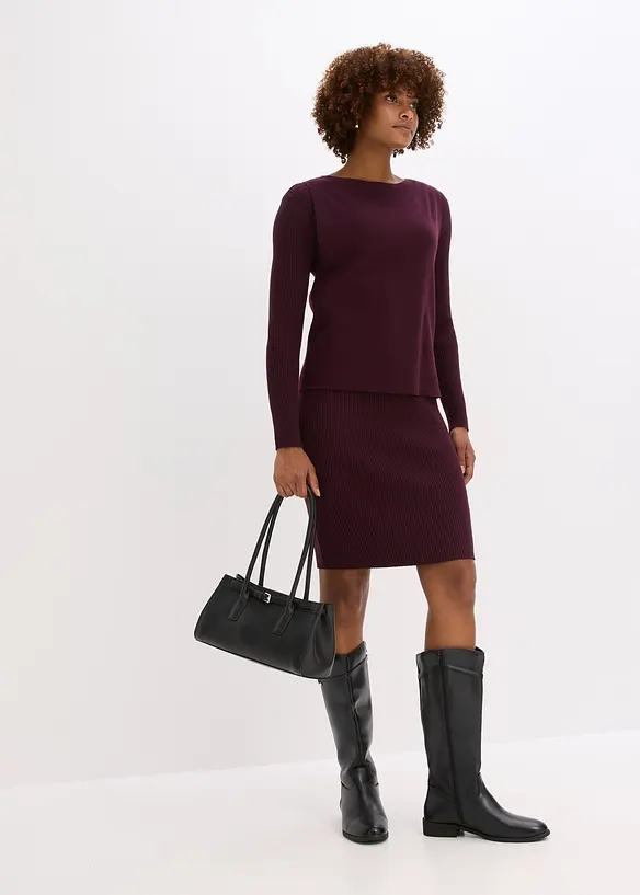 Strickkleid mit Pullunder 2tlg. Set, bonprix