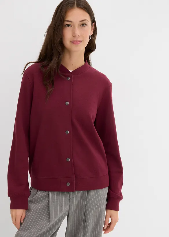 Sweatjacke mit Knopfleiste, bonprix