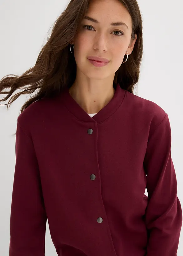 Sweatjacke mit Knopfleiste, bonprix