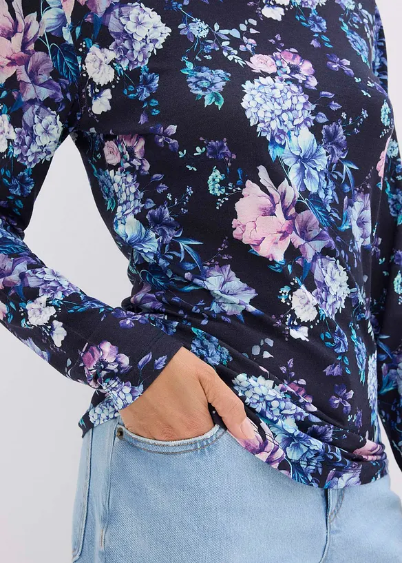 Langarmshirt aus softem Viskose-Mix, bonprix
