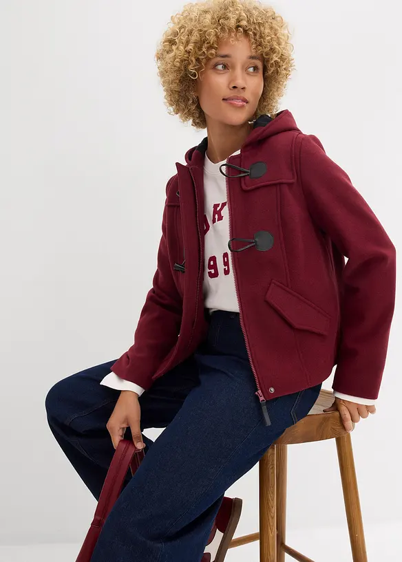 Duffle-Jacke, Wollimitat, bonprix
