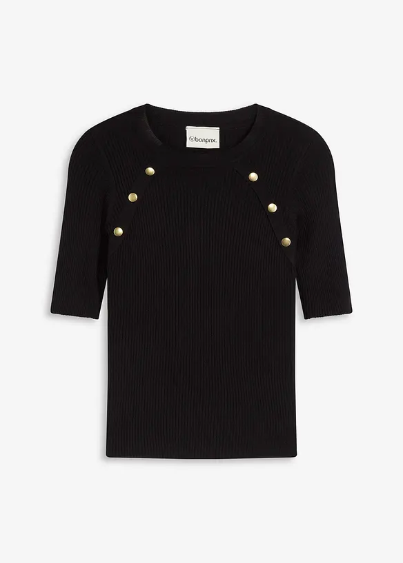 Pull en fine maille de viscose mélangée, bonprix