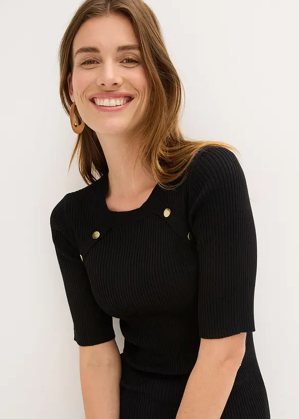 Pull en fine maille de viscose mélangée, bonprix