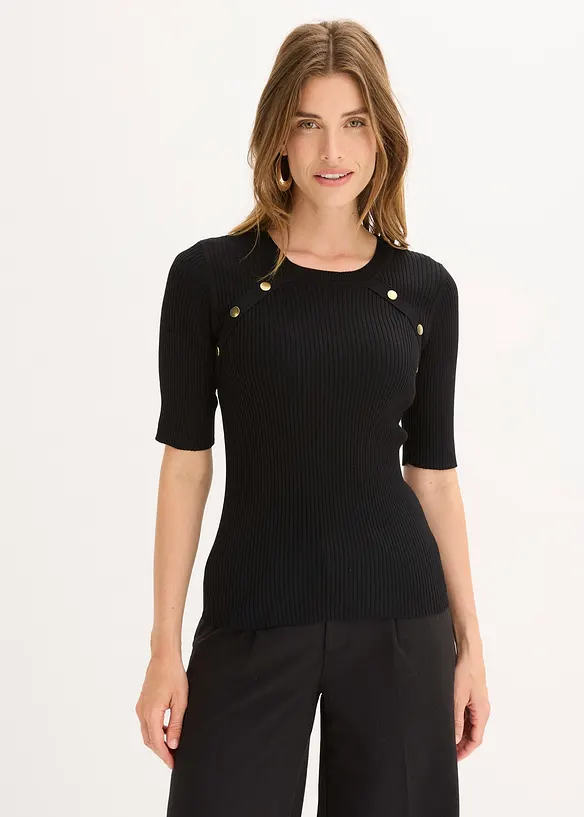 Pull en fine maille de viscose mélangée, bonprix