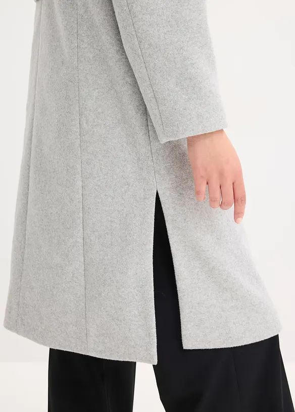 Manteau duveteux à manches amovibles, bonprix