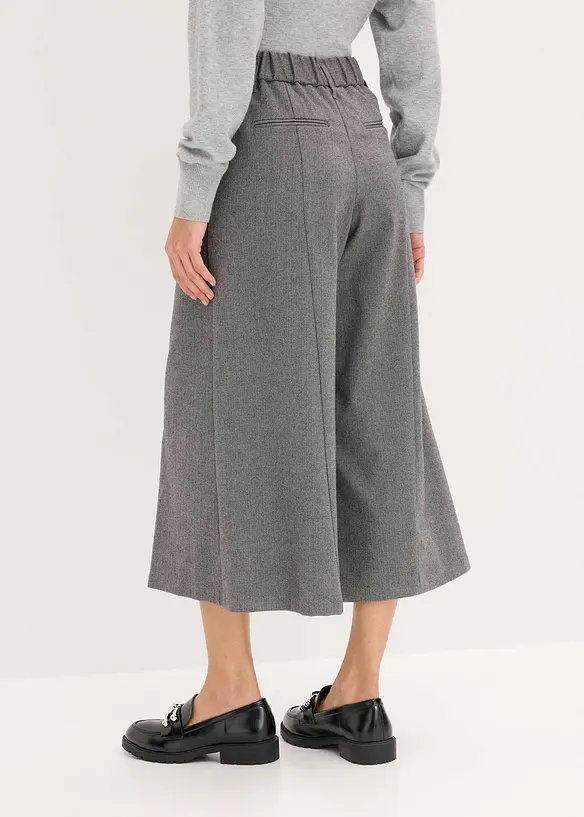 Jupe-culotte aspect laine à chevrons, bonprix