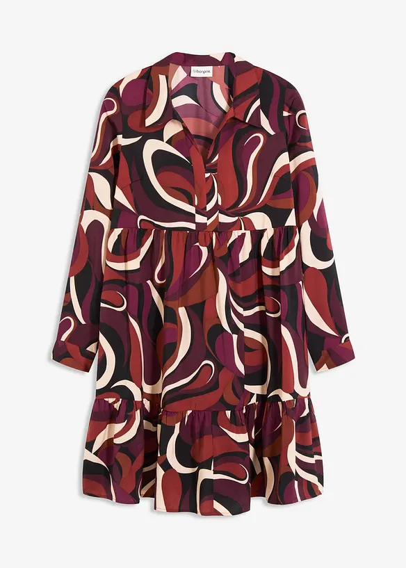 Tunika-Kleid aus fließendem Satin, bonprix