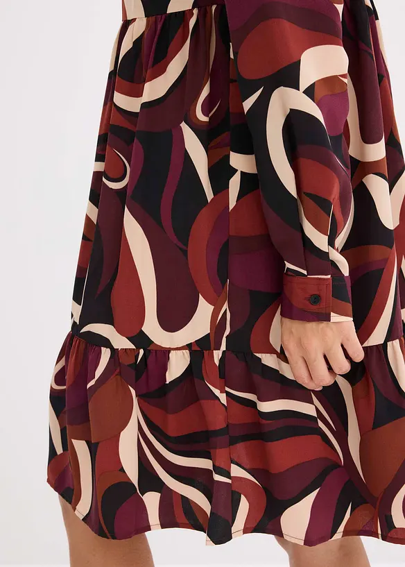 Tunika-Kleid aus fließendem Satin, bonprix