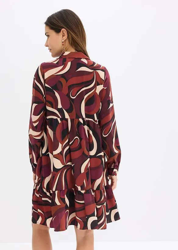 Tunika-Kleid aus fließendem Satin, bonprix