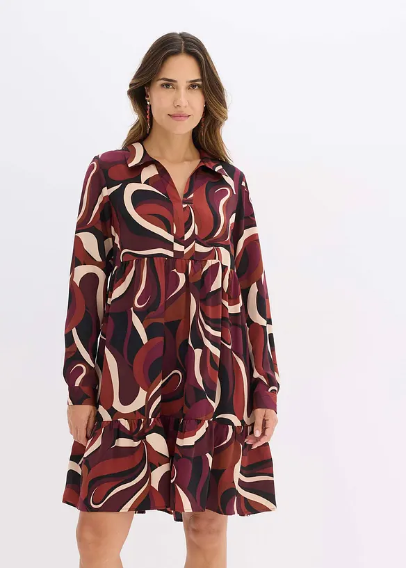 Tunika-Kleid aus fließendem Satin, bonprix