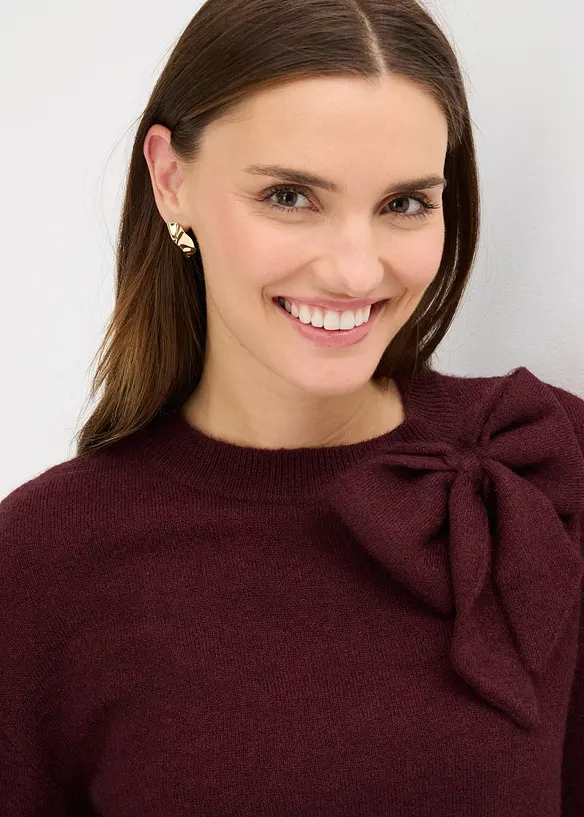 Pullover mit Schleifen-Applikation, bonprix