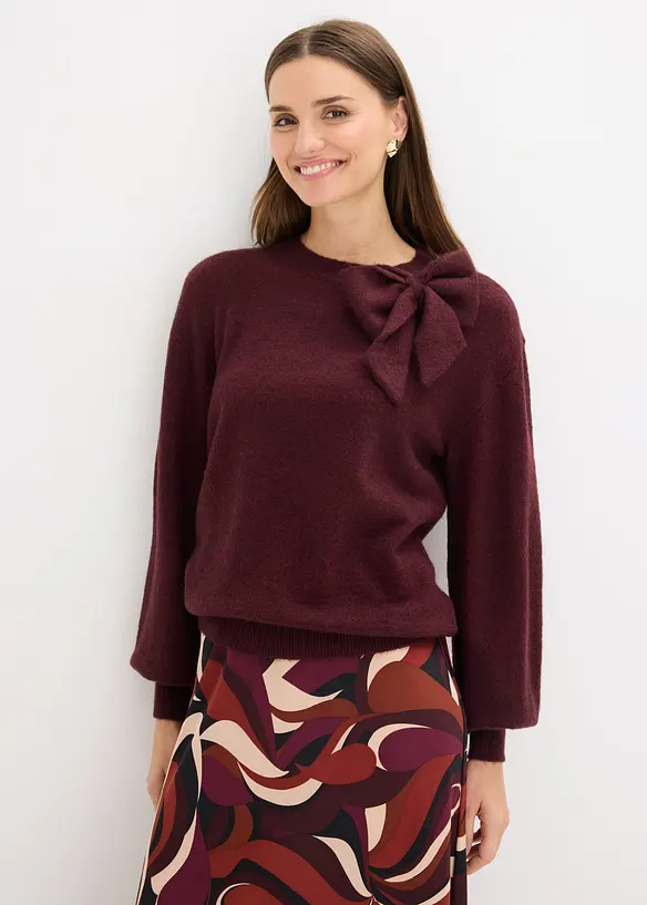 Pullover mit Schleifen-Applikation, bonprix